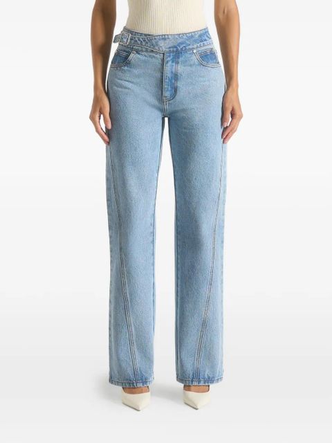 Manière De Voir Joane waist-adjuster twisted-leg jeans - Blue