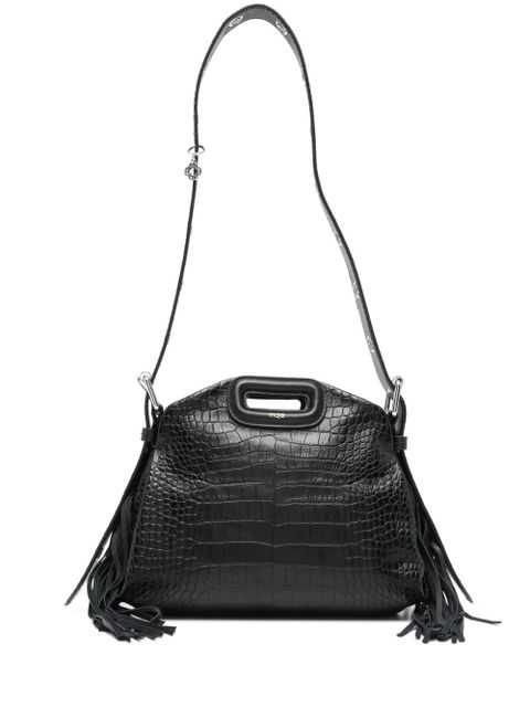 Maje mini Miss M embossed leather bag - Black - zdjęcie produktu nr 1