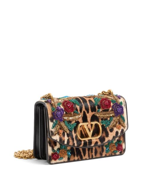 Valentino Garavani Vain animal-print shoulder bag - Brown