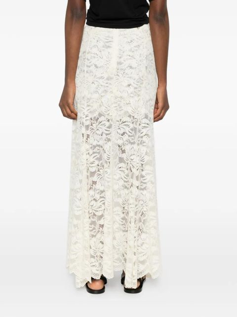 Rabanne lace maxi skirt - Neutrals