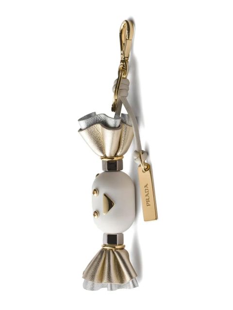 Prada Candy leather keyring - White - zdjęcie produktu nr 2