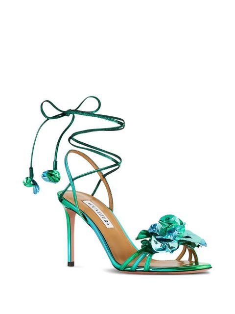 Aquazzura 85mm Summer Sun sandals - Green - zdjęcie produktu nr 2