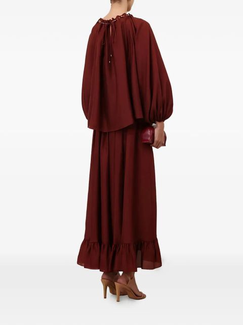 ZIMMERMANN Aster gathered bead blouse