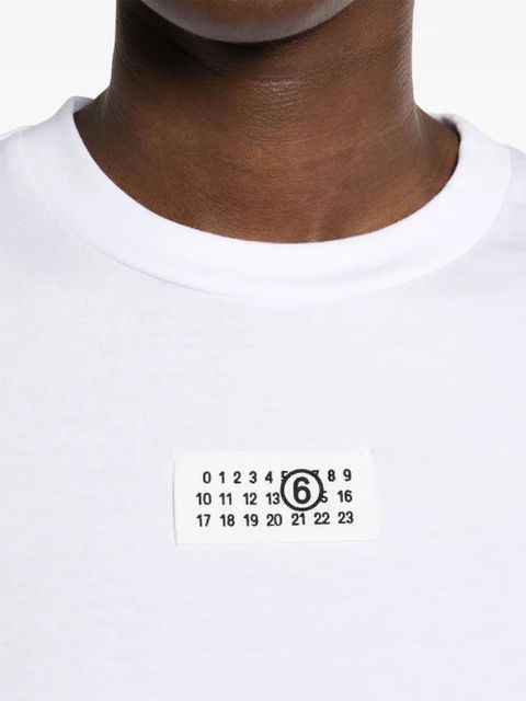 MM6 Maison Margiela logo-appliqué cotton T-shirt - White