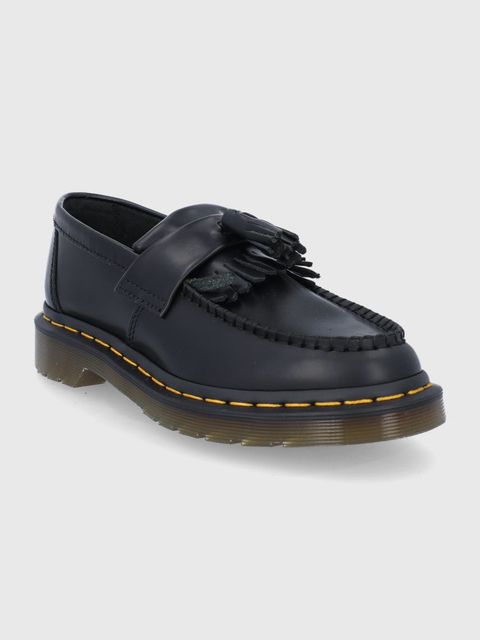 Dr. Martens Mokasyny skórzane Adrian Yellow Stitch kolor czarny DM22209001