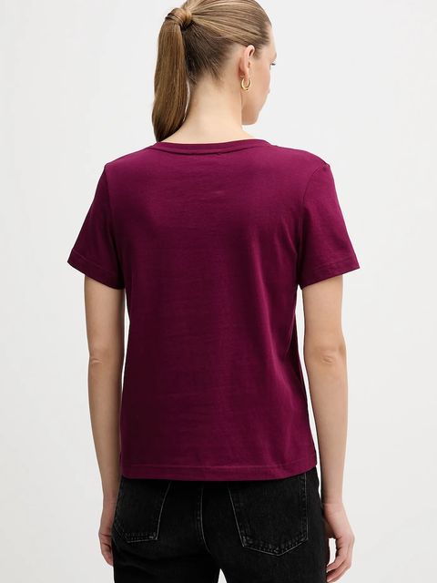 Calvin Klein Jeans t-shirt bawełniany damski kolor fioletowy LV047B205G