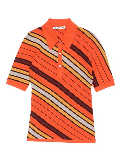 Acne Studios striped polo top - Orange - zdjęcie produktu nr 1