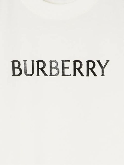 Burberry logo cotton T-shirt - Neutrals - zdjęcie produktu nr 2