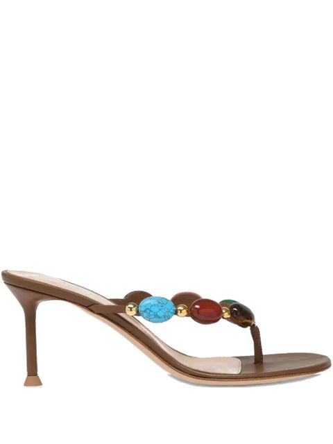 Gianvito Rossi 70mm Shanti thong sandals - Brown - zdjęcie produktu nr 1