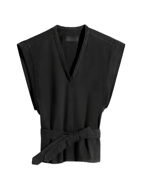 LEMAIRE V-neck top - Black - zdjęcie produktu nr 1