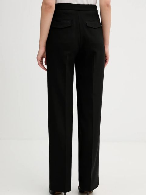 Tommy Hilfiger spodnie damskie kolor czarny proste high waist WW0WW47799 - zdjęcie produktu nr 2