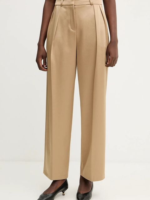 Liviana Conti spodnie damskie kolor zielony szerokie high waist F5WS80 - zdjęcie produktu nr 1