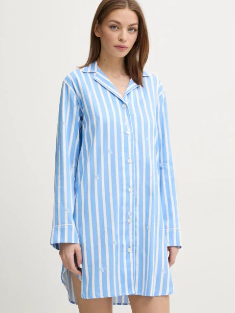 Lauren Ralph Lauren koszula nocna damska kolor niebieski ILN32400