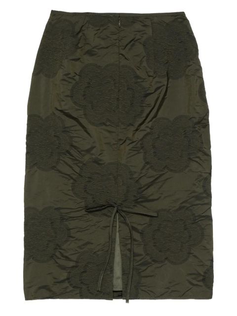 Cecilie Bahnsen flower-motif pencil skirt - Green - zdjęcie produktu nr 2