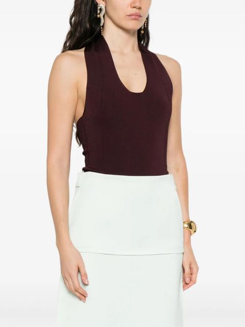KHAITE halterneck bodysuit - Red - zdjęcie produktu nr 2