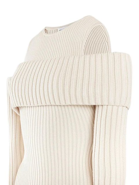 Manière De Voir knitted overlay midi dress - Neutrals