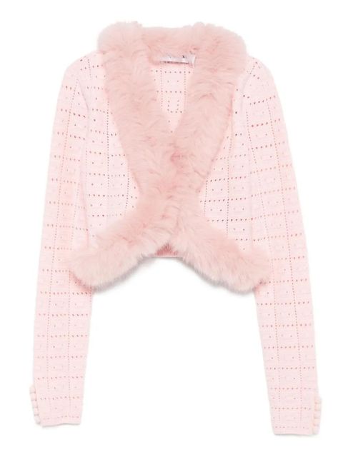 Self-Portrait cotton blend cardigan - Pink - zdjęcie produktu nr 1