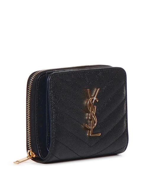 Saint Laurent chevron logo wallet - Black