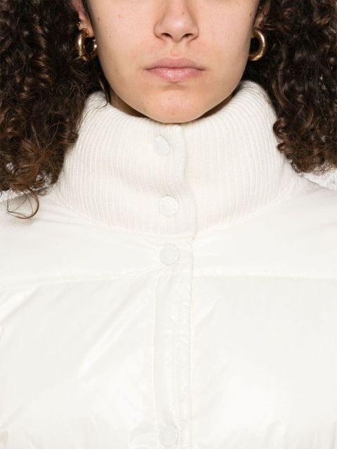 Moncler knitted-panels jacket - White