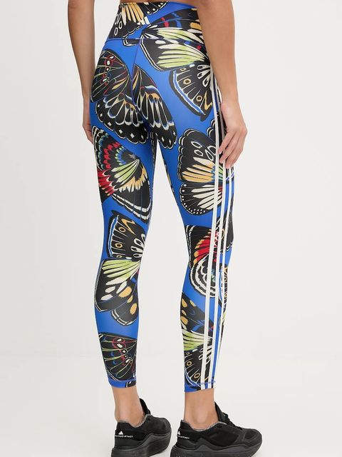 adidas Performance legginsy treningowe x Farm Rio damskie kolor niebieski wzorzyste JL8628