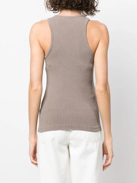 AGOLDE cutaway ribbed-knit top - Neutrals