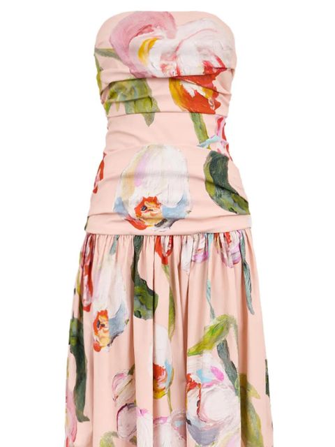 Acler Nershall floral strapless maxi dress - Pink