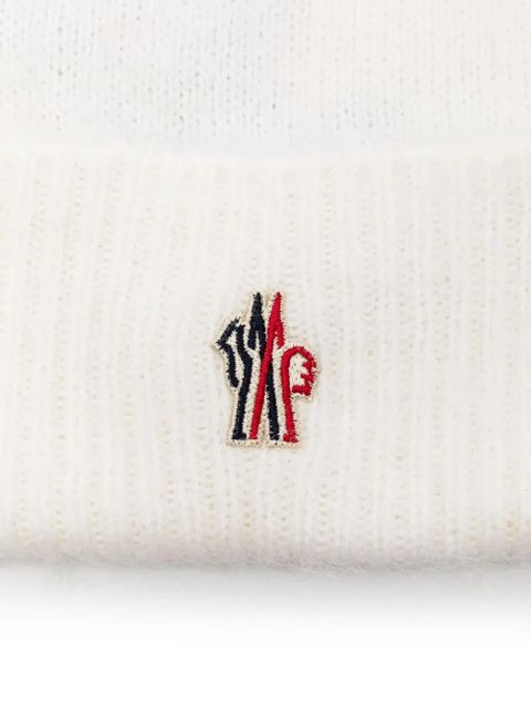 Moncler Grenoble logo-patch beanie - Neutrals - zdjęcie produktu nr 2