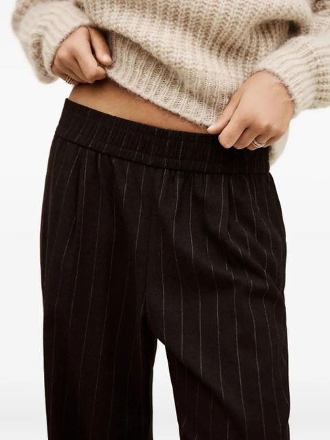 Ba&Sh Handrew pinstripe elasticated trousers - Black