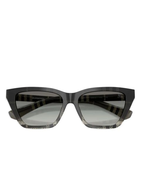 Burberry Eyewear check-pattern cat-eye sunglasses - Black