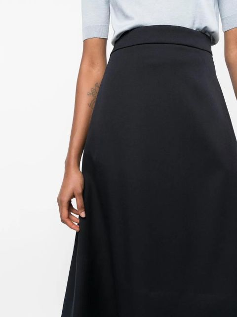 Jil Sander asymmetric midi skirt - Blue - zdjęcie produktu nr 2