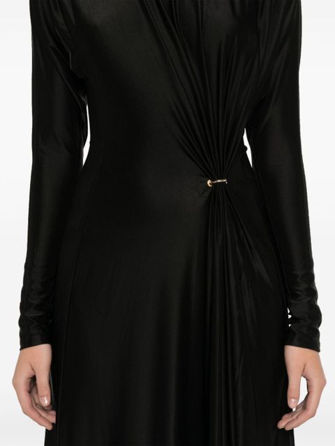 Rabanne gathered-detail dress - Black