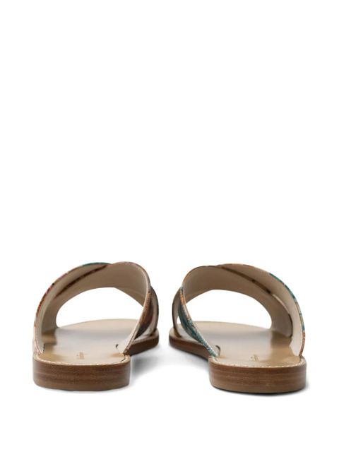 Ferragamo Giacky print flat sandals - Blue