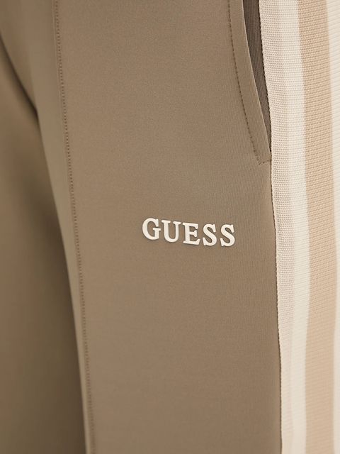 Guess spodnie dresowe YARROW damskie kolor zielony z nadrukiem V5GB12 KCRU2