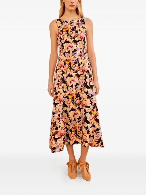Ulla Johnson Georgia floral-print midi dress - Black - zdjęcie produktu nr 1