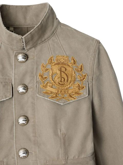 Burberry B Crest cotton jacket - Neutrals - zdjęcie produktu nr 2