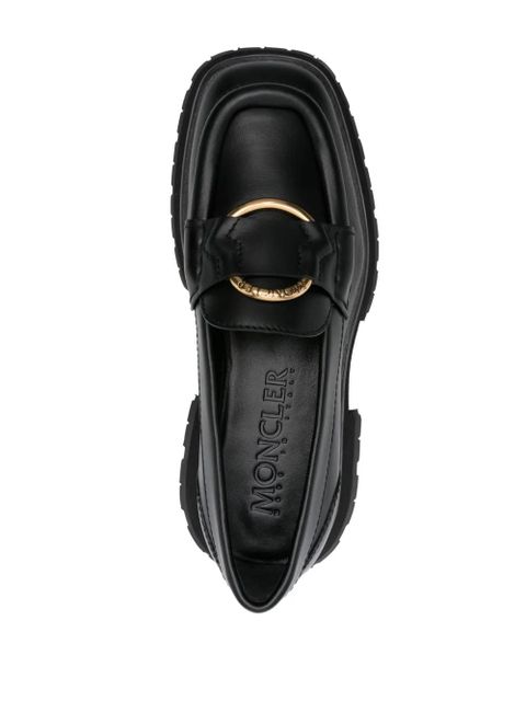 Moncler Bell leather loafers - Black