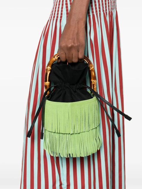 Simon Miller Tiki fringe top-handle tote bag - Green - zdjęcie produktu nr 2