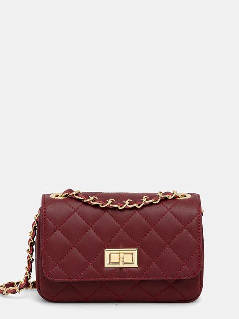 Answear.LAB torebka skórzana kolor bordowy - zdjęcie produktu nr 1