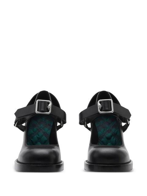 Burberry Stirrup 85mm leather pumps - Black