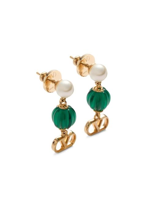 Valentino Garavani VLogo Signature drop earrings - Gold