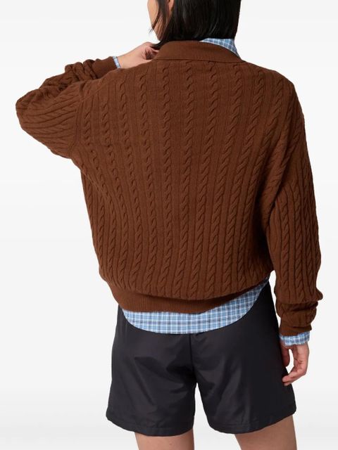 Miu Miu wide-leg bermuda shorts - Blue