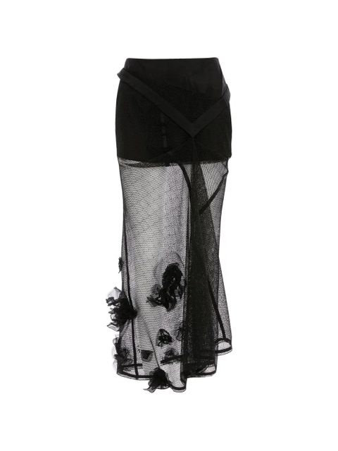 Victoria Beckham midi Basque skirt - Black - zdjęcie produktu nr 1