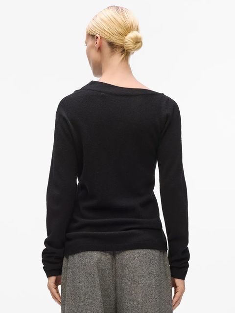 Karl Lagerfeld sweter kaszmirowy damskie kolor czarny lekki A4W18042 - zdjęcie produktu nr 2