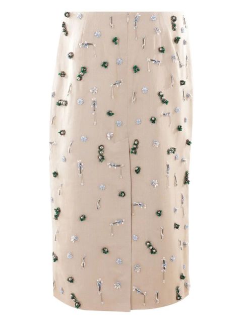 Christopher Esber beaded midi skirt - Neutrals - zdjęcie produktu nr 2