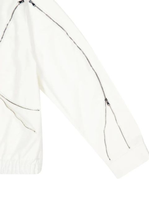 Casablanca zip-up cotton jacket - White