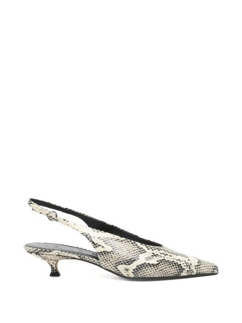 Aeyde Camila snake-print slingback pumps - Neutrals - zdjęcie produktu nr 1
