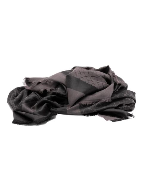 TWINSET monogram frayed scarf - Black - zdjęcie produktu nr 2