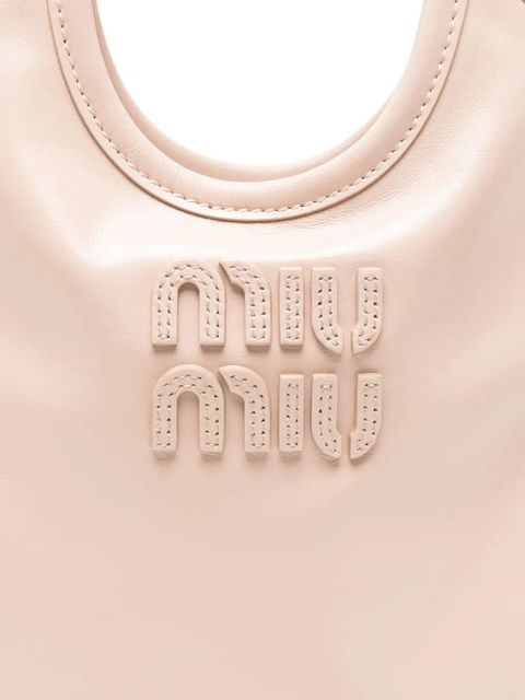 Miu Miu logo-embossed tote bag - Pink