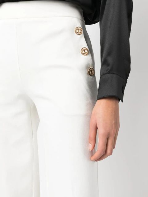 TWINSET wide-leg tailored trousers - White