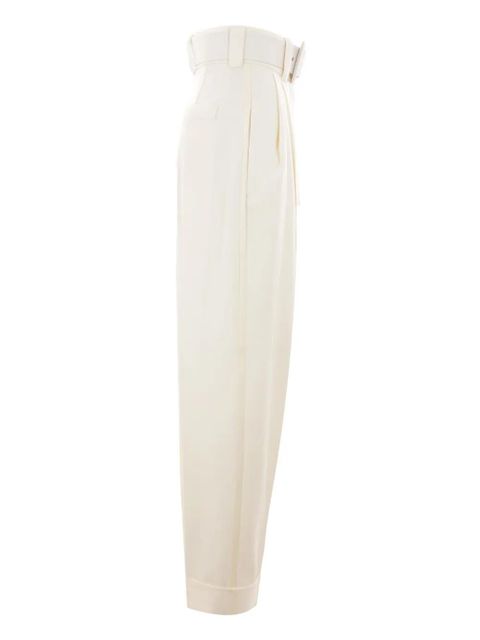 Max Mara belted trousers - White - zdjęcie produktu nr 2